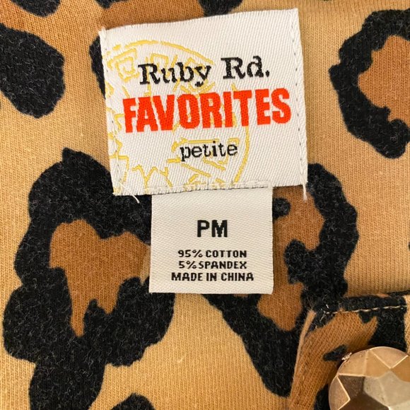 Ruby Rd, Leopard Print Blouse - Picture 5 of 6